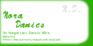 nora danics business card